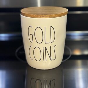 BNWT, Rae Dunn, Gold Coins, st Patrick’s Day, canister
